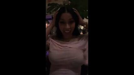 CardiB No Bra