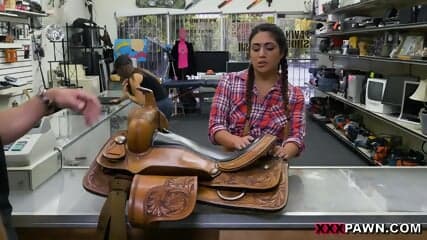 Cowgirl Selling Her Saddle
