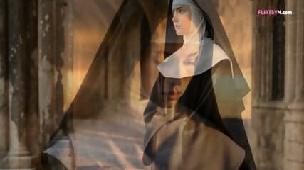 A MYSTERIOUS STRANGER COMES TO THE CONVENT AND A HORNY NUN CAN'T RESIST HIS COCK - NUN FETISH ( AI Generated )
