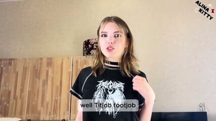 Alt Girl Rewards PC Fix with POV Footjob & Cowgirl