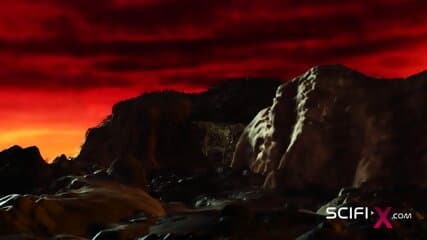 Hot sex in the sci-fi lab. A sexy girl gets fucked by an android monster