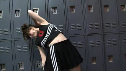 Horny Cheerleader Gets Her Tight Pussy Stuffed With BBC Before Practice